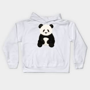 Panda Bear with an Orange Background Kids Hoodie